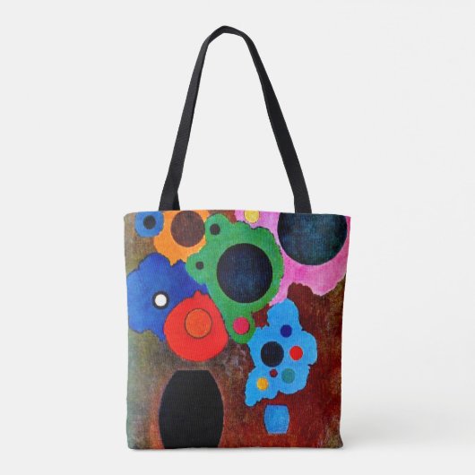 Kandinsky - Schwarze Zunehmende, abstrakte Kunst, Tasche (Rückseite)