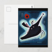 Kandinsky - Schwarzer Ring Postkarte (Vorne/Hinten)