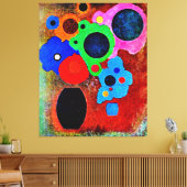 Kandinsky - Schwarzer Wachsender Leinwanddruck (Insitu (Wohnzimmer))