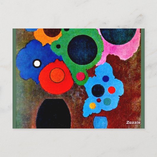 Kandinsky - Schwarzer Wachsender, Postkarte (Rückseite)