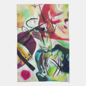 Kandinsky schwarzes Bogen-Geschirrtuch Küchentuch (Vertikal)