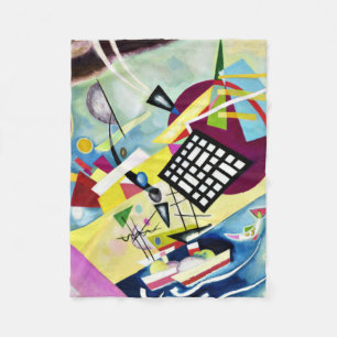 Kandinsky - Schwarzes Gitter Fleecedecke