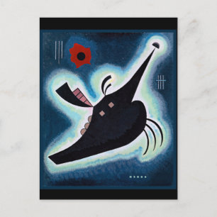 Kandinsky - Schwarzes Spitzes Quadrat Postkarte