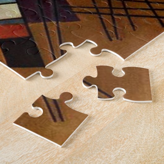 Kandinsky schwarzes und violettes Puzzlespiel Puzzle (Seite)