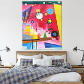 KANDINSKY - SCHWERER ROT (Schweres Rot) - 1924 - Leinwanddruck (Insitu (Schlafzimmer))
