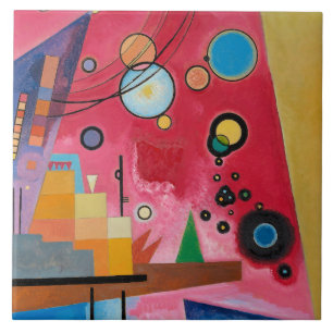 Kandinsky - Schweres Rot Fliese