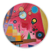 Kandinsky - Schweres Rot Keramikknauf (Vorderseite)