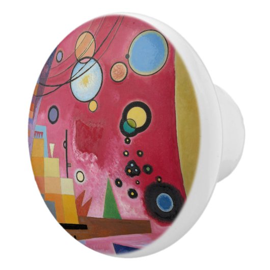 Kandinsky - Schweres Rot Keramikknauf (Rechts)