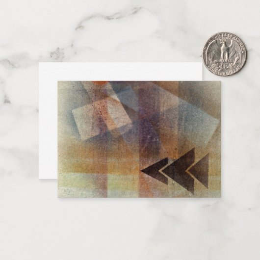 Kandinsky - Schweres Tips, abstrakte Kunst Mitteilungskarte (Vorderseite/Rückseite Beispiel)