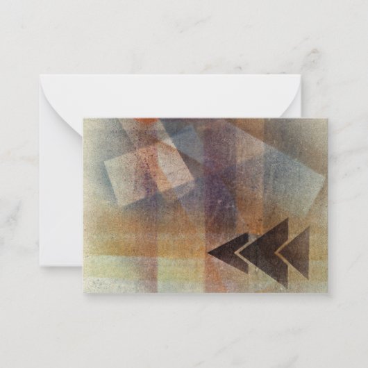 Kandinsky - Schweres Tips, abstrakte Kunst Mitteilungskarte (Vorderseite)