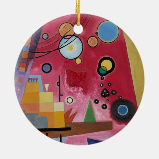Kandinsky - Schwerrot Keramik Ornament (Hinten)