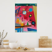 Kandinsky - Schwerrot Poster (Küche)