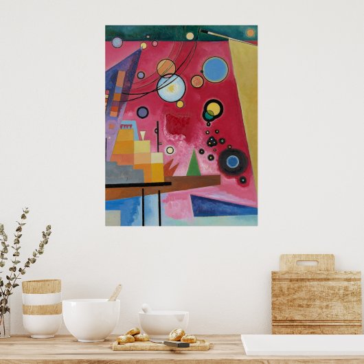 Kandinsky - Schwerrot Poster (Küche)