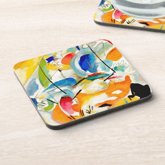 Kandinsky Sea Battle 1913 Getränkeuntersetzer (Linke Seite)