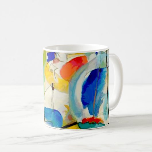 Kandinsky Sea Battle 1913 Kaffeetasse (VorderseiteRechts)