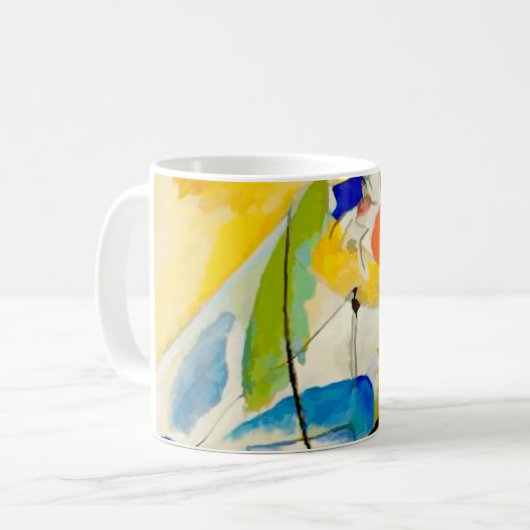 Kandinsky Sea Battle 1913 Kaffeetasse (Vorderseite Links)