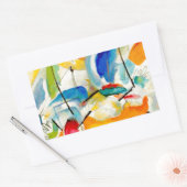 Kandinsky Sea Battle 1913 Rechteckiger Aufkleber (Umschlag)