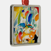 Kandinsky Sea Battle 1913 Silbernes Ornament (Rechts)