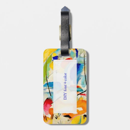 Kandinsky-Seebüttergemälde 1913 Gepäckanhänger (Rückseite vertikal)