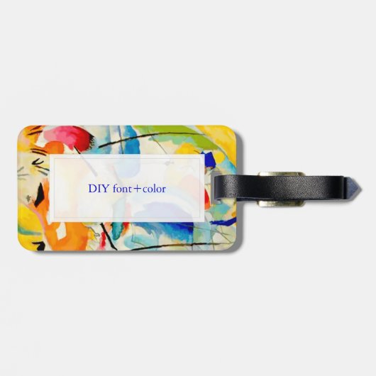 Kandinsky-Seebüttergemälde 1913 Gepäckanhänger (Rückseite horizontal)