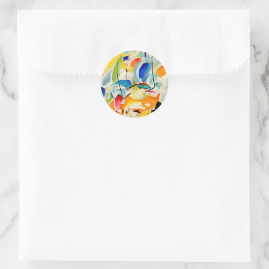 Kandinsky-Seebüttergemälde 1913 Runder Aufkleber (Tasche)