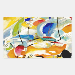 Kandinsky Seeschlacht 1913 Rechteckiger Aufkleber