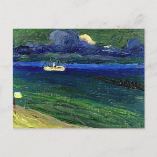 Kandinsky - Seestück mit Dampfer Postkarte (Vorderseite)