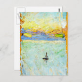 Kandinsky - Segelboot auf See Postkarte (Vorne/Hinten)