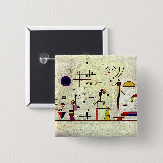 Kandinsky - Serious-Fun, abstrakte Kunst, Button (Vorne & Hinten)