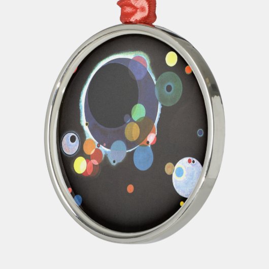 Kandinsky - Several Circles, famous abstract art Ornament Aus Metall (Links)