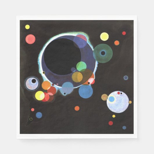 Kandinsky - Several Circles, famous abstract art Serviette (Vorderseite)