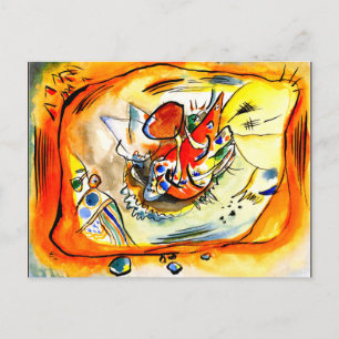 Kandinsky - Skizze für ein Gemälde, orangefarbener Postkarte