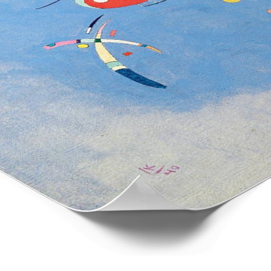 Kandinsky Sky Blue Poster (Ecke)