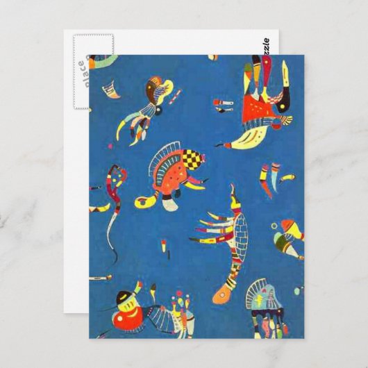 Kandinsky - Sky Blue Postkarte (Vorne/Hinten)