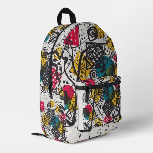 Kandinsky Small Worlds / Abstrakt Classic Bedruckter Rucksack (Rückseitige Ecke links)