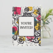 Kandinsky Small Worlds / Abstrakt Classic Einladung (Stehend Vorderseite)