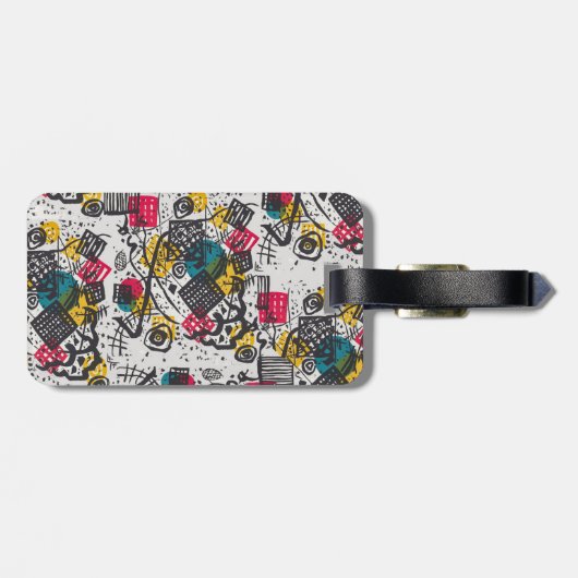 Kandinsky Small Worlds / Abstrakt Classic Gepäckanhänger (Rückseite horizontal)