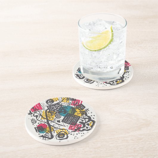Kandinsky Small Worlds / Abstrakt Classic Getränkeuntersetzer (Seite)