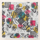 Kandinsky Small Worlds / Abstrakt Classic Glasuntersetzer (Vorderseite)