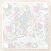 Kandinsky Small Worlds / Abstrakt Classic Glasuntersetzer (Rückseite)