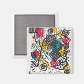 Kandinsky Small Worlds / Abstrakt Classic Magnet (Vorderseite/Rückseite)