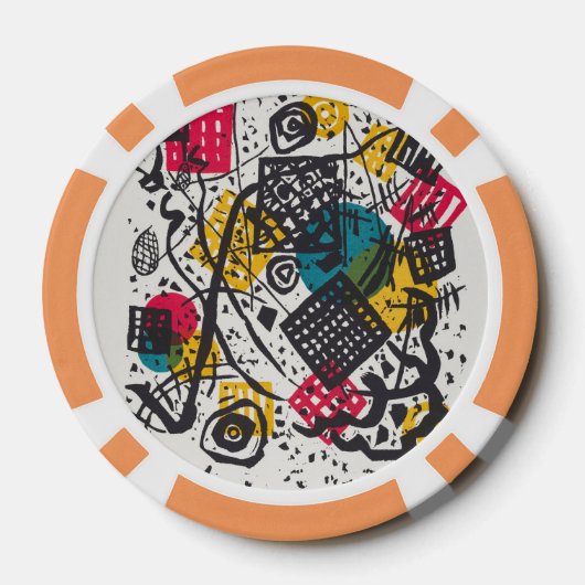 Kandinsky Small Worlds / Abstrakt Classic Pokerchips (Rückseite)