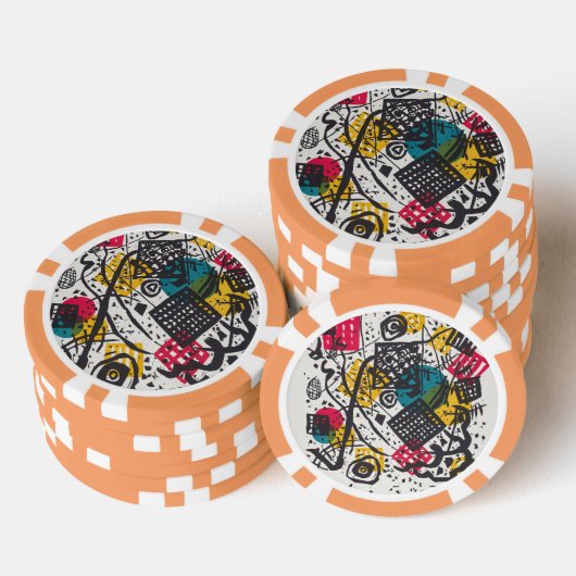 Kandinsky Small Worlds / Abstrakt Classic Pokerchips (Stapel)