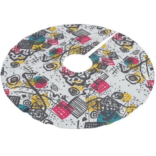 Kandinsky Small Worlds / Abstrakt Classic Polyester Weihnachtsbaumdecke (Schrägansicht)