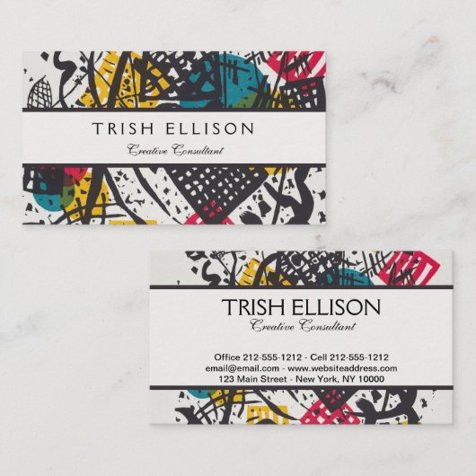 Kandinsky Small Worlds / Abstrakt Classic Visitenkarte (Vorne/Hinten)