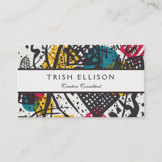 Kandinsky Small Worlds / Abstrakt Classic Visitenkarte (Vorderseite)