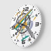 Kandinsky Small Worlds IV Wall Clock Große Wanduhr (Winkel)