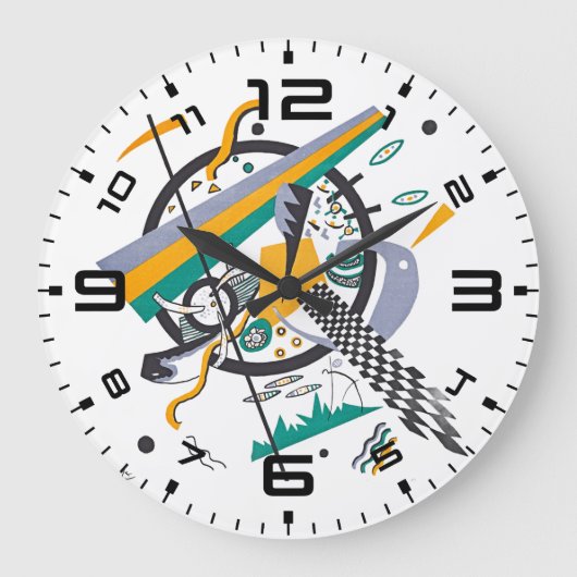 Kandinsky Small Worlds IV Wall Clock Große Wanduhr (Vorderseite)