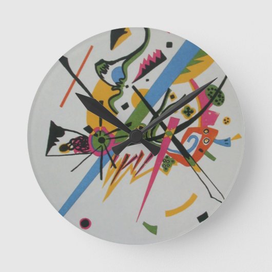 Kandinsky Small Worlds Kleine Welts I Runde Wanduhr (Vorderseite)