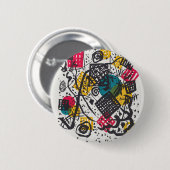 Kandinsky Small Worlds V Abstract Classic Button (Vorne & Hinten)
